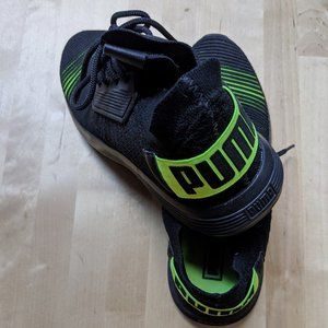 Black & Lime Puma Uprise Knit Sneakers – US9/EU42